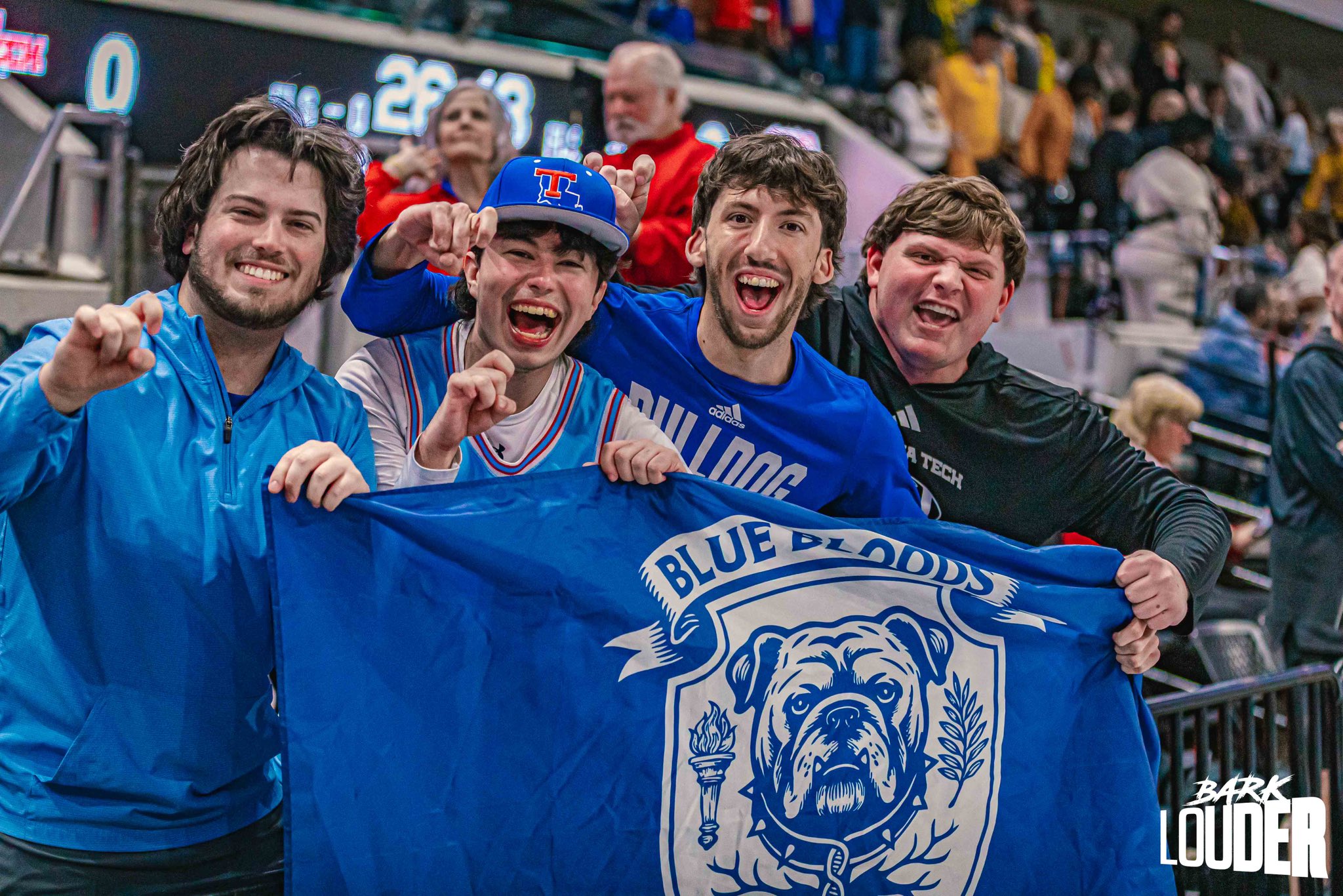 Blue Bloods members at a postseason basketball tournament